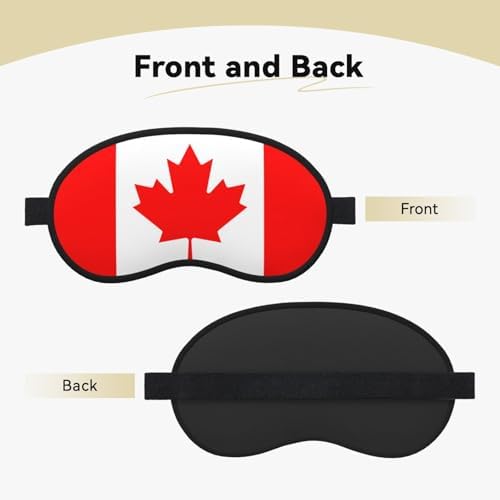 Canadian Flag Sleep Mask 100% Light Blocking Eye Mask for Sleeping, Sleep Mask for Unisex for Travel/Nap