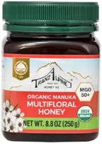Tranzalpine Organic Manuka Multifloral Honey Blend MGO 50+, No Artificial Flavours, Non GMO, 8.8 Ounce (Pack of 1)