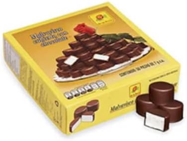 De La Rosa Chocolate Covered Marshmallows Box of 50 pieces