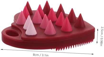 Heart-Shaped Scalp Massager Brush Soft Double-Sided Jelly Brush for Dandruff Removal Hair Washing