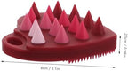 Heart-Shaped Scalp Massager Brush Soft Double-Sided Jelly Brush for Dandruff Removal Hair Washing