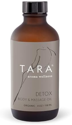 TARA Spa Therapy Detox Body & Massage Oil – Premium Organic Oil for Purification & Rejuvenation, 100% Pure Essential Oils, Juniper, Grapefruit & Cypress, 4 oz