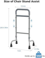 Stand Assist Aid for Elderly, Walking Support Mobility Aid, Height Adjustable Standing Aid for Balance, Portable Assistive Device for Elderly Mobility, Gray