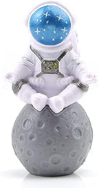 3pcs Astronaut Desktop Ornaments Resin Spaceman Figure Cake Topper Tabletop Ornament for Party Gift Decor-Blue