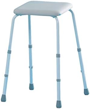 Homecraft Sherwood Adjustable Stool, Adjustable Angled Seat for Rest & Support, Tall Chair with Comfortable Padding, Standing Assistance Padded Seat Stool, Nonslip Rubber Feet, Shower or Any Room