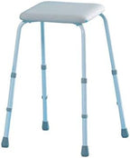 Homecraft Sherwood Adjustable Stool, Adjustable Angled Seat for Rest & Support, Tall Chair with Comfortable Padding, Standing Assistance Padded Seat Stool, Nonslip Rubber Feet, Shower or Any Room