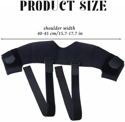 Double Shoulder Brace, Adjustable Shoulder Support Brace, Breathable Protective Rotator Cuff Strap for Sleep, Sport & More, L/XL