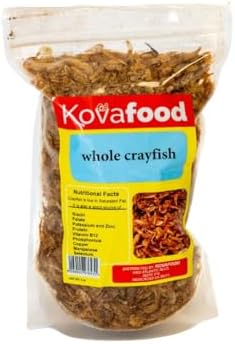Kovafood African Crayfish, Whole Crayfish, 100% Clean. Sifted. No Hairs. No Dirt! Very Clean - 4 Oz.