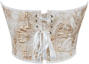 Blue Butterfly Pattern Corset Top for Women Floral Bustier Lace Up Boned Overbust Lingerie Bodyshaper