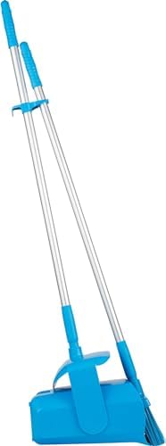 Remco - A Vikan Company 62503 Lobby Dustpan with Broom, Polypropylene/Polyester/Aluminum, 7" X 14" Bin, 37" Handle, Blue