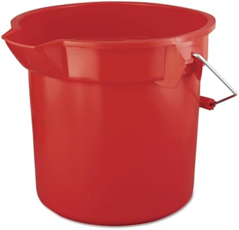 Rubbermaid Commercial Products BRUTE 3.5 Gallon Round Bucket Red Heavy-Duty Construction for Professional/Janitorial Cleaners