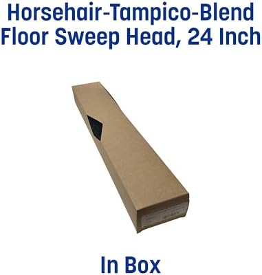 SPARTA Flo-Pac Horsehair-Blend Blend Sweep, Floor Sweep for Cleaning, 24 Inches, Black, (Pack of 12)