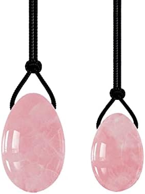 100% Natural Rose Quartz Yoni Egg Massage Balls Kegel Crystal Jade Stone Tool Set,Type 02