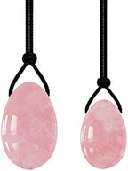 100% Natural Rose Quartz Yoni Egg Massage Balls Kegel Crystal Jade Stone Tool Set,Type 02