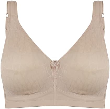 Rosme Women’s Soft Wireless T Shirt Bra Comfortable Seamless Full Coverage No Underwire Smooth Molded Cups Powerlace