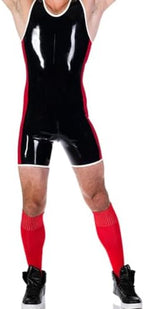 Handmade Latex Surfsuit for Men Leotard Suit with Crotch Zipper Full Body Jumpsuit Customized Rubber Catsuits