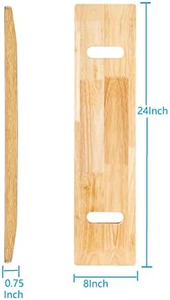 COW&COW 24" Wooden Transfer Board and 60" Belt Kit for Patient, Senior and Handicap Move Assist and Slide (24Inch)