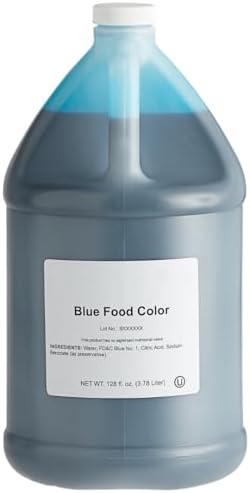 Shank's Blue Food Coloring - 1 Gallon Jug of Vibrant Blue Liquid Dye for Bulk Food Coloring Needs, Perfect for Baking and Cooking Recipes