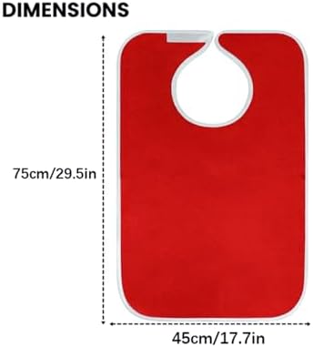 Adult Bibs For Elderly Women Men Terry Cloth Bib For Eating Adjustable bib Clothing Protectors Blue