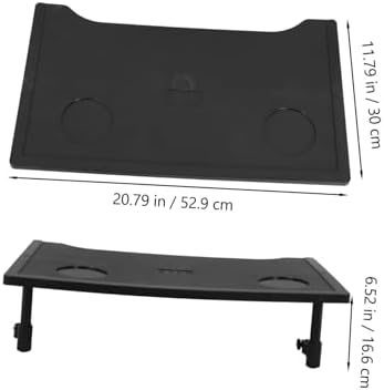 Versatile Wheelchair Table Tray with Cup Holder Lightweight Portable Dining Table for Elderly Mobility Scooters Rectangular Plastic Design for Drinks and Storage