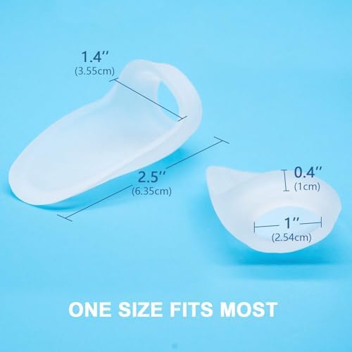 Bukihome 6 Pack Gel Bunion Shield, Bunion Protectors to Cushion Foot, Advanced Bunion Pads to Relieve Pain and Absorb Pressure - White