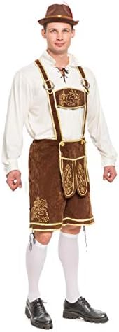 Spooktacular Creations Men’s German Bavarian Oktoberfest Costume Set, Beer Costume Hat for Adults Halloween and Beer Festival