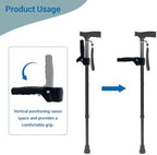 Walking Cane Handle Grips Support Stand Assist, Cane Holder for Elderly, Disabled Walking Sticker or Crutch,Elderly, Disabled, Fits Crutch Tube 1" Dia