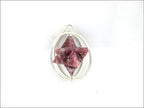 Jet Lepidolite Spinning Star Merkaba Pendant 1 inch Crystal Therapy Chakra Balancing Treatment Healing Stress Relief Enhances; Awareness visualization.