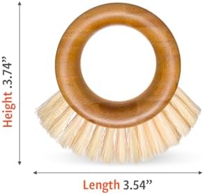 Full Circle The Ring - Bamboo Vegetable and Fruit Cleaning Brush - A Versatile Food Scrubber for Potatoes, Mushrooms, and Veggies