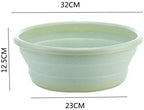 Multi-purpose Collapsible Dish Tub Bowl BPA-Free Round Lightweight Collapsible Wash Basin (Green)