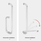Glass Door and Window Handles 304 Stainless Steel Push Pull Door Handle for Glass Door, Bathroom Sliding Glass Door Handle Set - Replace Old or Damaged Door Handles