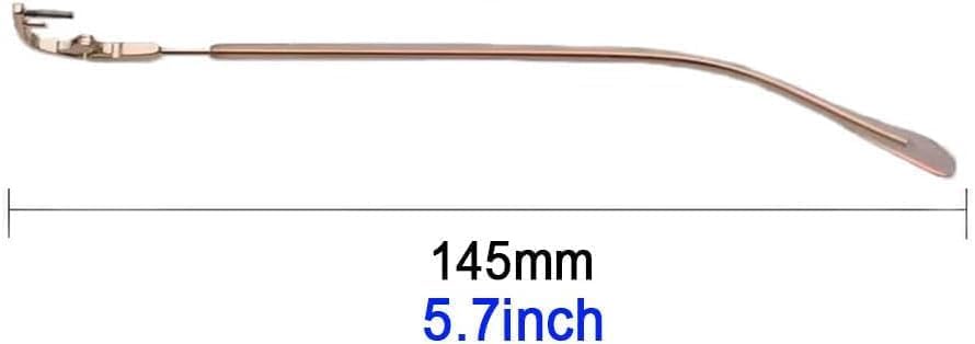 QYAJS 1 Pair Metal Frame Arms Rimless Glasses Legs Glasses Replacement Temple Eyewear Frame Temple Screws and Screwdiver (Single Hole With Slot)