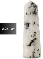 Rainbow Moonstone Healing Crystal Tower Obelisk – Crystals and Healing Stones for Meditation, Reiki, Chakra Balancing, and Crystal Grids – Crystal Points for Home or Office – Spiritual Decor & Gift