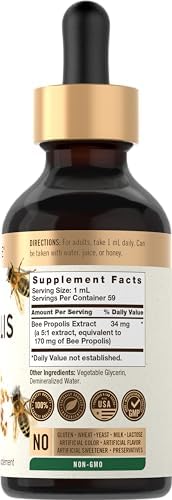 Carlyle Bee Propolis Tincture Drops | 2 Fl Oz | Liquid Extract | Non-GMO, Gluten Free Supplement