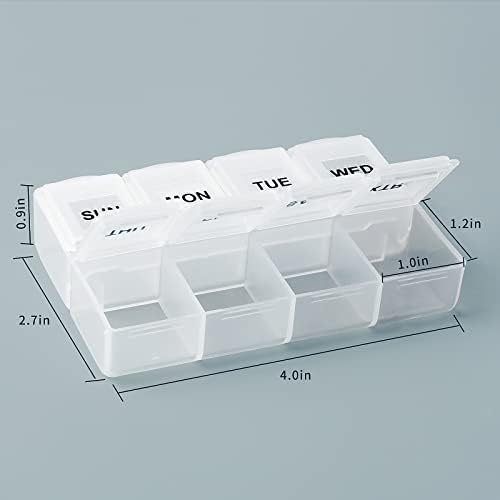 Serfeymi Weekly Pill Organizer 3 Pack Medicine Organizer Travel Pill Box 7 Day Pill Case for Purse Pill Container Pill Holder Daily Pill Boxes Organizer for Medication, Vitamin, Supplement