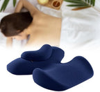 harayaa Memory Foam Massage Neck Pillow Breathable Resuable Multipurpose Beauty Salon Support Pillow for Sleeping Bedroom Salon Women, Dark Blue
