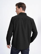 Eisctnd Men's Corduroy Shirt Jacket - Button Down Long Sleeve Casual Streetwear Loose Fit Lightweight Shacket for Spring Fall