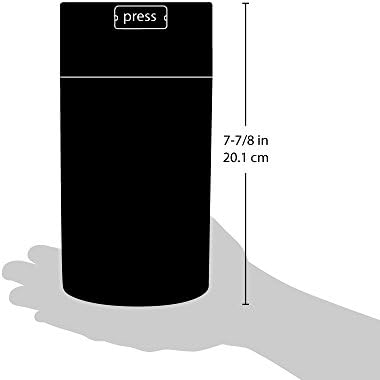 Tightvac - 3 oz to 12 Ounce - Patented Airtight Container | Multi-use Vacuum Container Works as Smell Proof Containers for Herbs and Dry Goods. Black