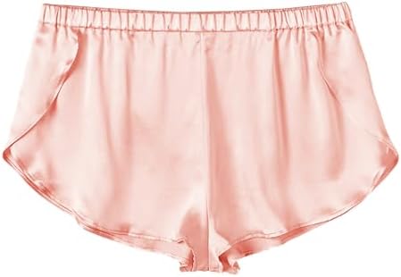 Mens Satin Boxers 3 Inch Inseam Silk Shorts Sexy Underwear Pajama Bottoms Large Side Slit