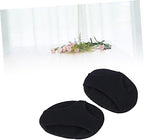 KOMBIUDA Gel Heel Pads with Anti-Slip Forefoot Support Silicone Half Cushions for High-Heeled Shoes Comfortable and for Walking and Dancing Black