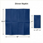 AMERICAN HOMESTEAD Paper Napkins - Navy Blue Disposable Linen-Like Dinner Napkins - Restaurant-Quality Table Serviettes for Weddings, Parties, and Events - 15.75" x 15.75" - 50 Count