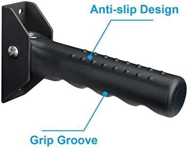 Flip Up Grab Bar for Doorway/Stairs Safety Assist Handles for Elderly Non-Slip Grip Bar Great for Seniors, Elderly, Disabled, Handicap and Injured People - Suitable for Wood Door (Black)