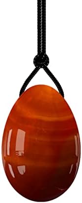 Yoni Eggs Rose Quartz Jade Egg Drilled Amethyst Balls for Women Kegel Exercise Natural Crystal Kegel Eggs,Carnelian,M-4x2.5cm