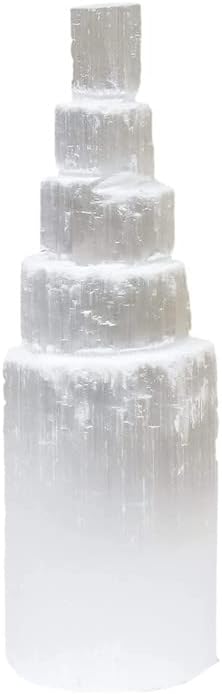 Presents Selenite Crystal Stones Natural Stone Tower for Reiki, Selenite Skyscraper Towers 10 Cms by #Frienemy-2706