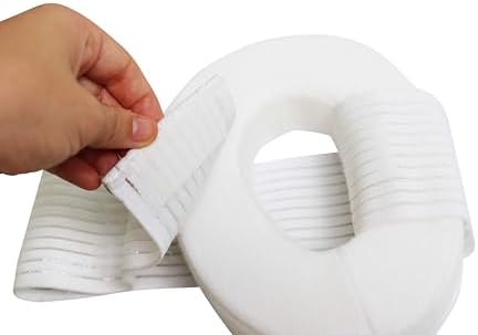 KMINA Ear Piercing Pillow for Side Sleeping with Adjustable Strap, Washable, Pressure Relief Pillow, Hole in Center, Made in Europe