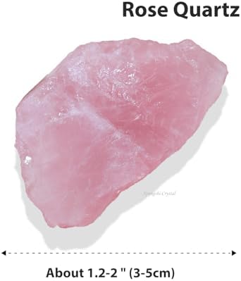 Apengshi Rose Quartz Raw Crystals 2PCS Natural Rough Rocks Healing Crystal and Stones DIY Raw Stones Meditation Fountain Garden Home Decor