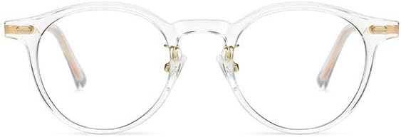 Vintage Round Reading Glasses Anti Eye Strain Computer Readers Anti Blue Light Flat Light Mirror Presbyopic Glasses