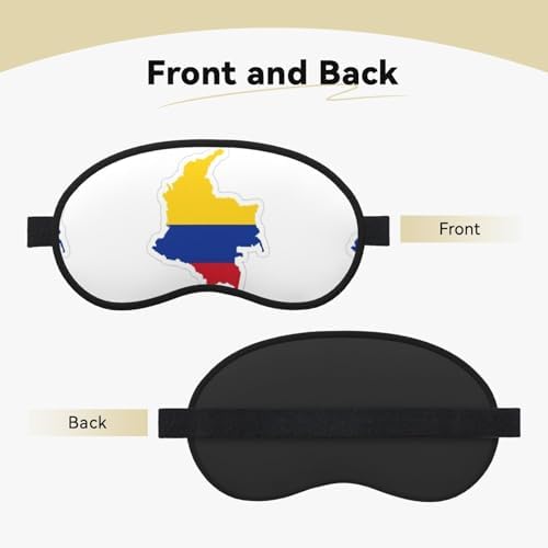Colombia Flag Map Sleep Mask 100% Light Blocking Eye Mask for Sleeping, Sleep Mask for Unisex for Travel/Nap