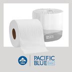 Georgia-Pacific Pacific Blue Basic 2-Ply Embossed Toilet Paper,19880/01, 550 Sheets Per Roll, 80 Rolls Per Case