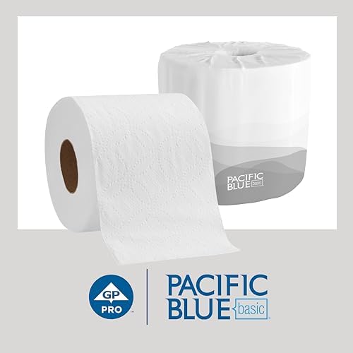 Pacific Blue Basic 2-Ply Embossed Toilet Paper (previously branded Envision), 19885, 550 Sheets Per Roll, 80 Rolls Per Case